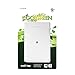 Go Green Power Inc. 6-Outlet Side Mount Wall Tap Adapter, White - Unique Space-Saving Design, Heavy Duty, Versatile - Perfect for Tight Spaces and Home Use - GG-16000TSM