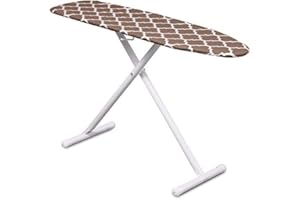 Mabel Home Ironing Board, Made in Europe by Mabel Home, Adjustable Height, Extra Thick Heavy Duty Padded Cover, Extra Cover Included (3 Different Models & Sizes) (T-Leg (53" x 14"))
