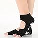 Devlin 5 Pairs Toe Yoga Pilates Socks Barre Sock Non Slip Skid with Grip for Women Men