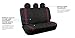 FH Group Car Seat Covers Unique Flat Cloth Full Set Automotive Seat Covers Front Set and Rear Solid Bench Burgundy Black Seat Covers w. Gift Universal Fit Interior Accessories for Cars Trucks and SUVs
