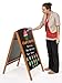 Displays2go A-Frame Sidewalk Chalkboard, Menu Sign, 21x34-Inch, Teak Wood (AF2134RMTE)