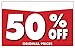 Adlife Office Retail Store Signs – Card Stock Product Display Signs - Retail Sale Signs/Retail Tags - 'Percentage Off' Retail Signs - 5.5