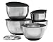 Sagler Stainless steel Mixing Bowls Set of 5 with 3 kind of graters - extra thick mixing bowls with lids