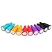 TOPODO, Silicone Reusable Wine Beverage Bottle Stoppers (Set of 10), Red, Blue, Orange,Purple,Black