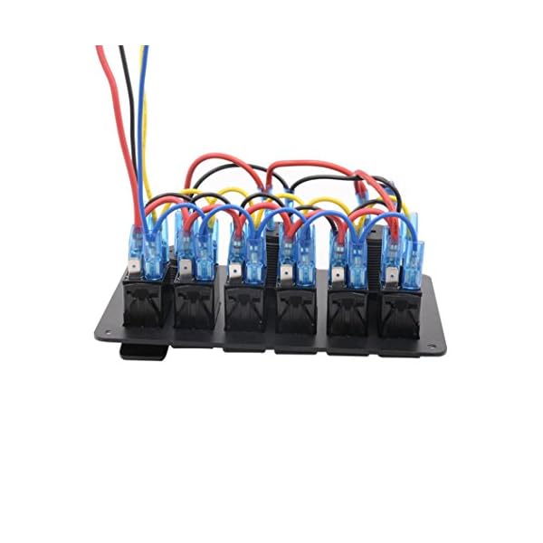 Koolee-Digital-Voltmeter-12V-24V-System-Power-Socket-Aluminum-6-Gang-Switch-Panel-Black-For-Car-Boat Koolee-Digital-Voltmeter-12V-24V-System-Power-Socket-Aluminum-6-Gang-Switch-Panel-Black-For-Car-Boat