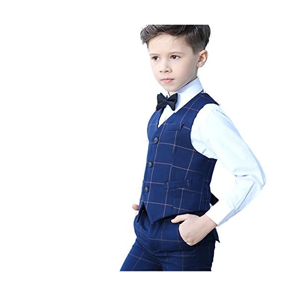 YuanLu Boys Colorful Formal Suits 5 Piece Slim Fit Dresswear Suit Set - Image 6