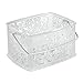 InterDesign Blumz Household Storage Basket with Handle for Bathroom, Beauty Supplies and Health Products - Small (6.7