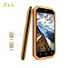 E&L W6S 3G WCDMA Rugged Smartphone Unlocked IP68 Waterproof Dustproof Shockproof 8GB/1GB Android 6.0 Camera 8MP Military Grade GSM Cellphone(Yellow)