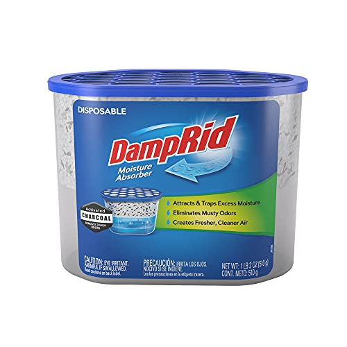 DampRid Fragrance Free Disposable Moisture Absorber with Activated Charcoal - 18oz; Moisture Absorber & Odor Remover