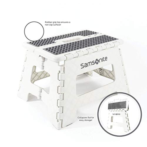ULTRA-SLIM STEP STOOL - HEAVY DUTY: Folds 2" Wide in White; by Vanderbilt Home