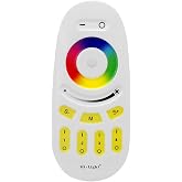 LGIDTECH FUT096 Mi.Light RGBW 4-Zone 2.4GHz RF Remote Full Touch LED Controller(Battery Excluded),Used for Miboxer RGB RGBW LED Strip Lights Controller Receiver Box FUT037 FUT038(Excluded)