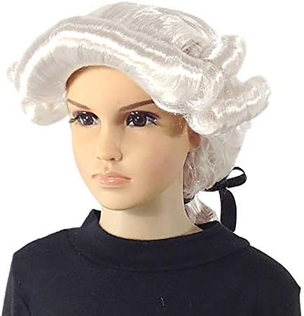 HUALIL Gentleman Lawyer George Washington Wig Costume Accessory Historical Colonial Costume Wig