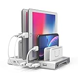 [Upgraded Divider] UNITEK 36W/2.4A Detachable 4 Port USB Charging Station Dock, USB Charger with Organizer Stand for Multiple Device Apple iPad iPhone Samsung