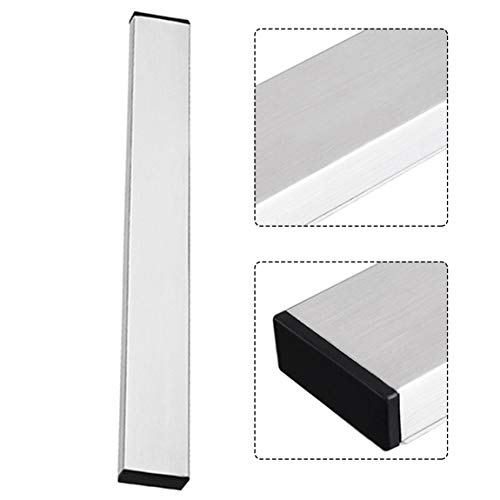 Magnetic Self-Adhesive Knife Holder Stand Stainless Steel Block Wall Mounted Easy Storage Knife Rack Strip for Kitchen Utensil - Silver