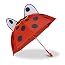 Parapluie Enfant Relaxdays 3D - Motif Grenouille - 68cm Diamètre - Polyester Imperméable - Sécurité