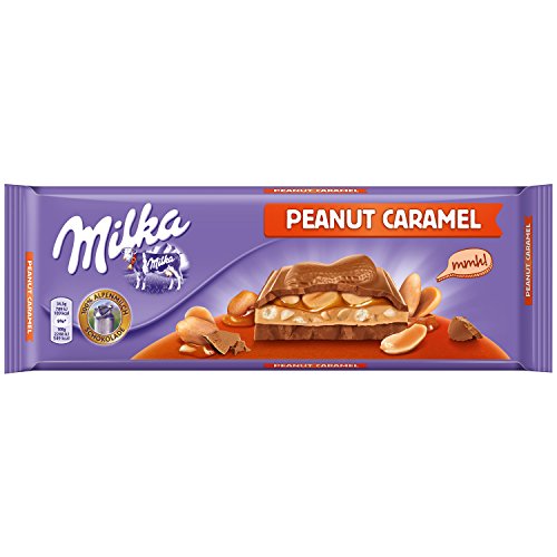 Milka Milk Chocolate with Peanut & Caramel Filling, Large Bar 276g
