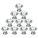 Yazer 10PCS Diamond Shape Crystal Glass 30mm Drawer Knob Pull Handle Used for Drawer Wardrobe Cabinet Cupboard