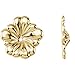 14KT Yellow Gold Small 0.43 Inch Diameter Flower Earring Jackets