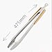 LU2000 Outdoors Tong Heavy Duty Extra Long 19 Inches Oven Cooking Tool for BBQ & Kitchen Baking Cook Barbecue Tong Long Size Stainless Body Bamboo Made Anti-burn Protecter Handle