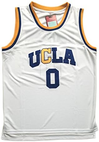 fZoe Basketball T-Shirts Mens UCLA Russel Westbrook #0 Basketball Jersey (M, White)