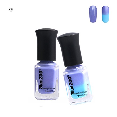 6MLThermal Change Color Nail Polish, Mosunx(TM) Temperature Chameleon oak Off Nail UV LED Polish Gel (Purple D) 6MLThermal Change Color Nail Polish, Mosunx(TM) Temperature Chameleon oak Off Nail UV LED Polish Gel (Purple D)