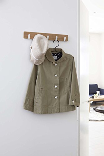 YAMAZAKI home Ply Horizontal Over The Door 5 Hooks, Beige