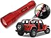 Jeep Wrangler Accessories Firecracker Red (Rubicon Red) Colored LED Flashlight with Roll Bar Holster. Holster fits Jeep Jk rollbar also. Color match is for 2018-2019 Jeep JL Accessories, 1000 Lumens