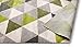 Well Woven Isometry Green & Grey Modern Geometric Triangle Pattern Area Rug Soft Shed Free 5 x 7 (5' x 7') Easy to Clean Stain Resistant
