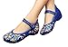 AvaCostume Women's Chinese Embroidery Casual Mary Jane Travel Walking Shoes Blue 39