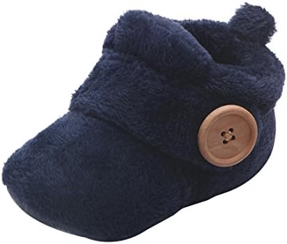 Axinke Winter Soft Warm Cute Baby Boys Girls Newborn Infant Shoes with Button Closure