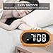 USCCE Home Small Digital Alarm Clock - 0-100% Dimmer, Easy to Set, Adjustable Alarm Volume with 5 Alarm Sounds, USB Charger, Snooze, 12/24Hr, Compact Clock for Bedrooms, Bedside, Desk(Wood Grain)