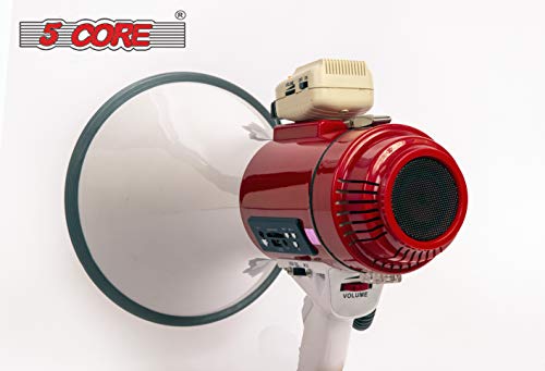 image for 5 Core Megaphones Speaker PA Bullhorn with Siren/Loudhailer - Ideal fo