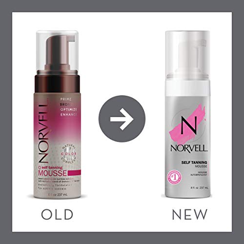 Norvell Sunless Self Tanner Mousse with Bronzer Instant Natural