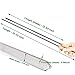 CHICHIC 16.5 Inch Kabob Skewers, Stainless Steel BBQ Skewers Set, Flat Barbecue Skewers, Reusable BBQ Sticks, Metal Grilling Skewers for Shish Vegetables and More, Wooden Handle, 12 Packs