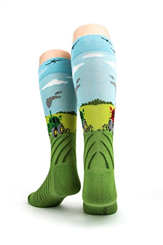 Foot Traffic, Men's Special Interest Socks, Tractor (Shoe Sizes 7-12)
