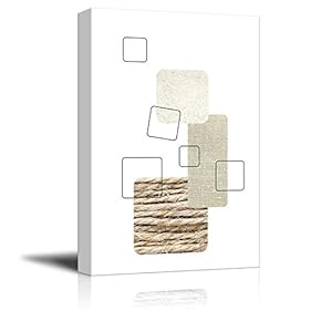 Canvas Wall Art - Simple Squares - Gallery Wrap Modern Home Art | Ready to Hang - 12x18 inches