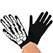 JOVITEC 4 Pairs Skeleton Gloves Halloween Costume Skull Gloves Gothic Bone for Costume Cosplay Accessories(Simple)