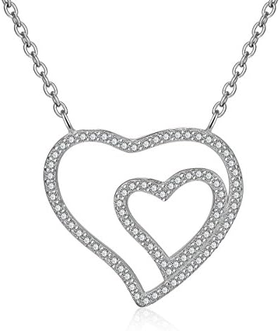 Jewenctiy Fashionable Sterling Silver Pendant Necklaces For Women As Present ,18"(love-token)