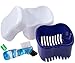 Denture Case,Denture Brush Retainer Case,Denture Cups Bath,Dentures Container with Basket Denture Holder for Travel,Retainer Cleaning Case (Purple)