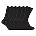 Mens extra warm thermal socks (Pack of 6) (US Size 6.5 - 11.5) (Black)