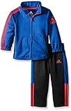 adidas Baby Boys' Tricot Jacket and Pant Set, Shock Blue, 12 Months