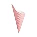Restaurantware Conetek 10-Inch Eco-Friendly Finger Food Cones: Perfect for Appetizers - Food-Safe Paper Cone with Picnic Print Styling - Disposable and Recyclable - 100-CT