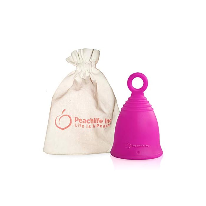 Peachlife Ring Menstrual Cup - Reusable for 10 Years - Medium Size, Medium Firm