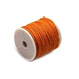 Jute Package Twine WINOMO 164FT DIY Hemp Cord Colored Macrame Jewelry Spool Stringing Twine (Orange)