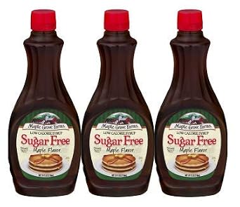 Amazon Com Maple Grove Farms Syrup Maple Sugar Free 24 0 Fl Oz Pack Of 3 Grocery Gourmet Food