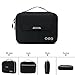 BAGSMART Universal Travel Cable Organizer Electronics Accessories Carry Bag for 9.7 inch iPad, Kindle, Power Adapter, Black+Grey
