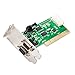 Syba 2 Port Industrial DB9 RS-232 Serial PCI Card - Serial COM Port RI +5V +12V - Molex Powered - WCH351 Chipset - 16C550 UART SD-PCI15039, Green