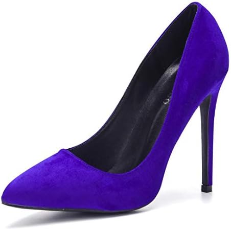 CAMSSOO Women's Closed Pointed Toe Stilettos High Heels Party Wedding Pumps Basic Shoes