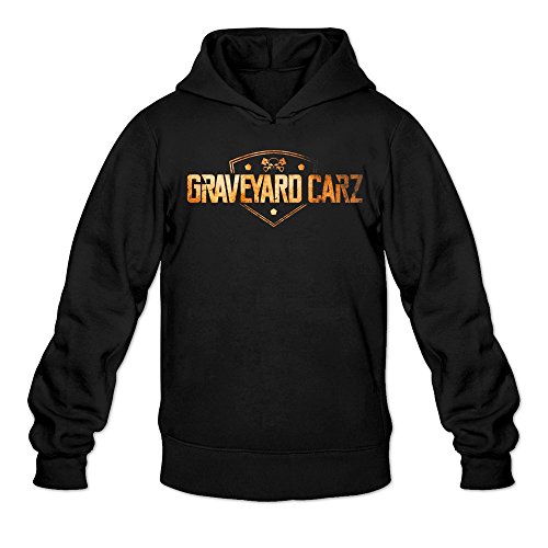 Mens Reality Show Graveyard Carz Logo Hooded Sweatshirt Black