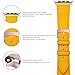 Pierre Case Compatible with Apple Watch Band 38mm 40mm Women,Apple Watch Bands 38mm 40mm Leather for iWatch Strap 40mm Series 4 /38mm Series 3 Series 2 Series 1,Yellow Women Men